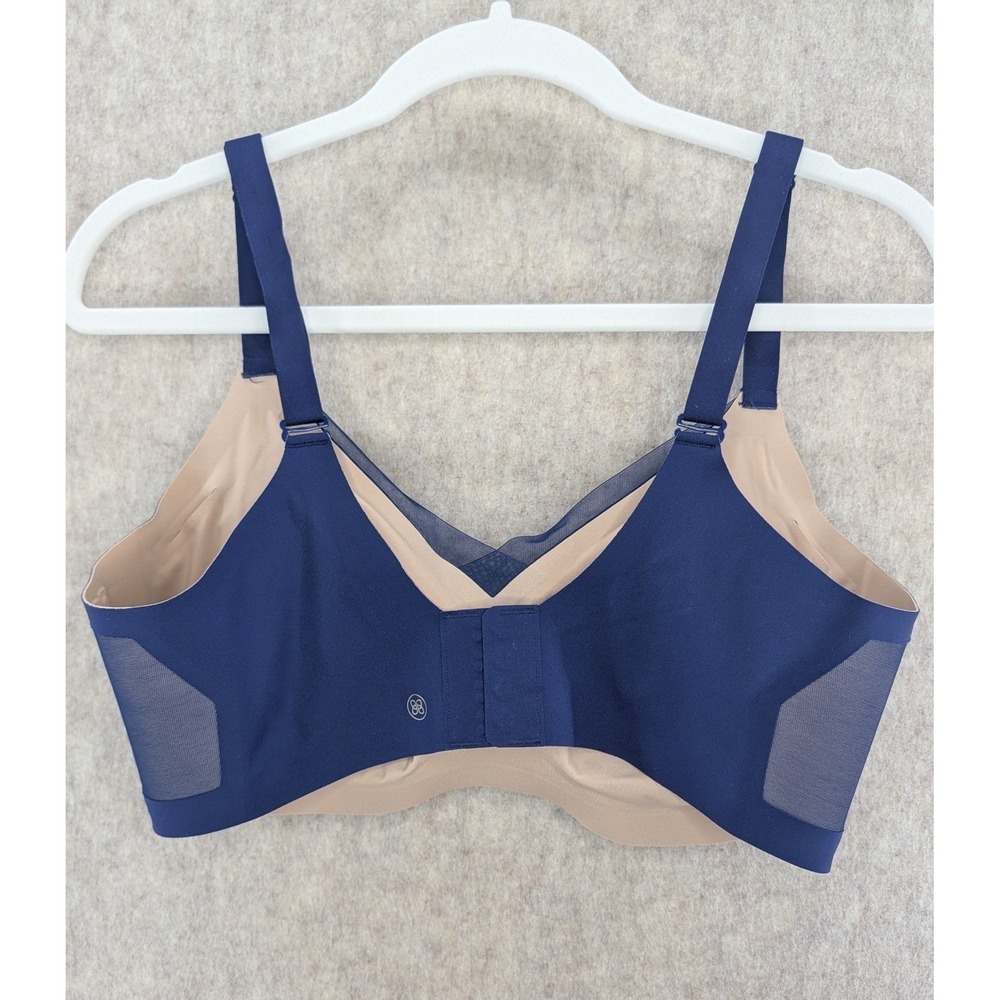 HONEYLOVE Sculpting Support Bra Navy Blue Mesh Inset Wirefree Size 1X - Picture 2 of 6